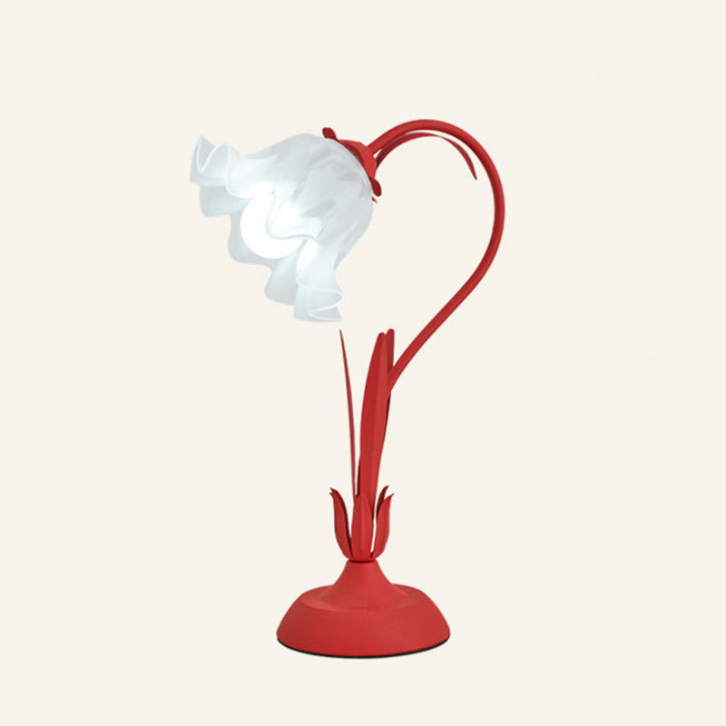 Flower Iron Acrylic Bedroom Table Lamp
