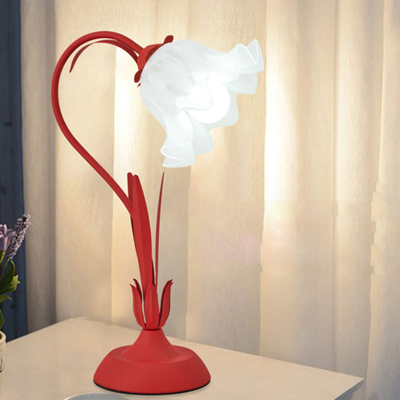 Flower Iron Acrylic Bedroom Table Lamp