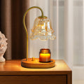 Flower Marble Wood Iron Table Lamp