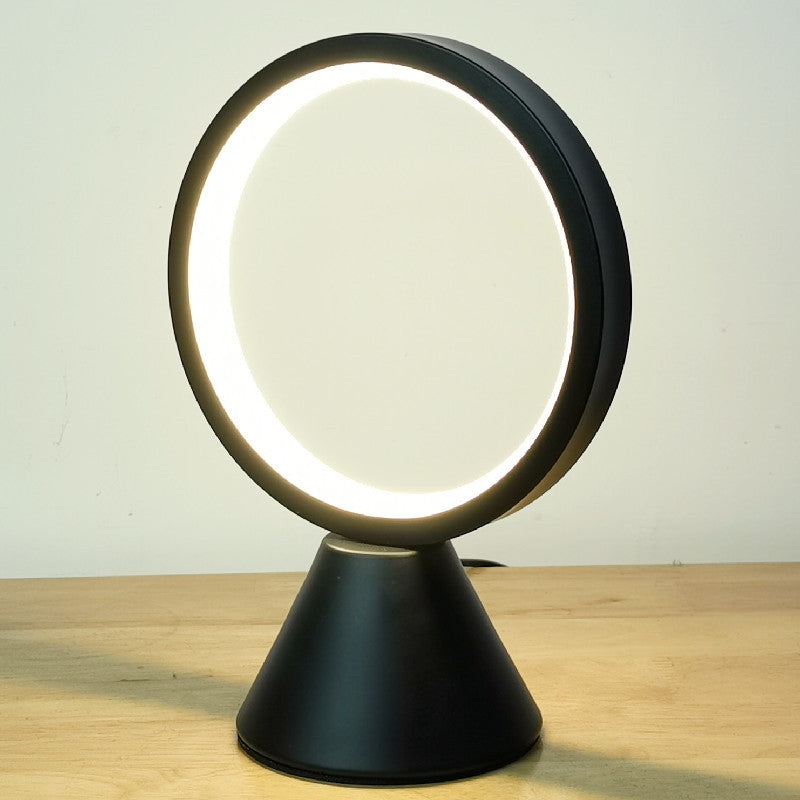 Round Aluminum PVC Bedroom Table Lamp