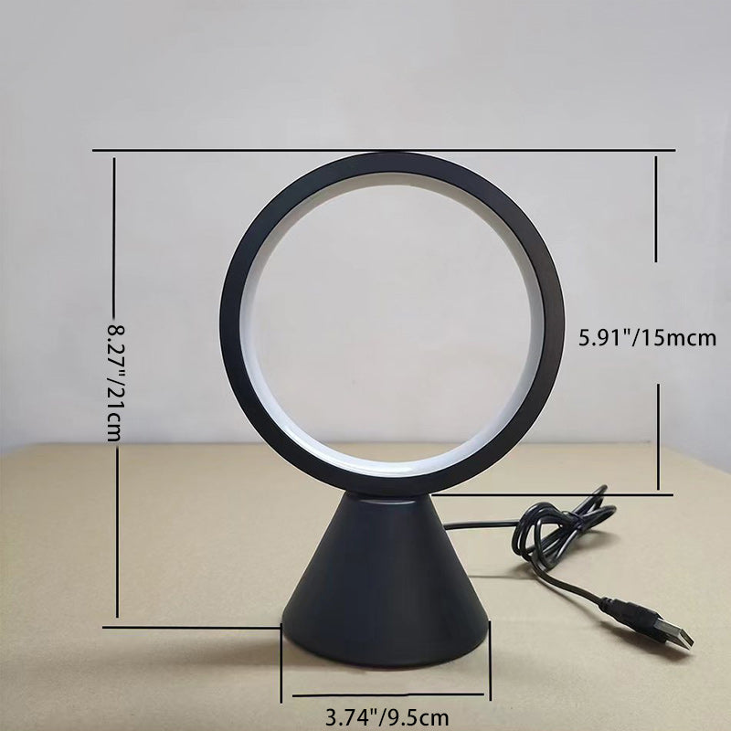 Round Aluminum PVC Bedroom Table Lamp