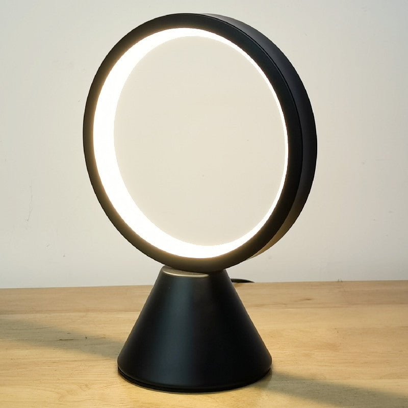 Round Aluminum PVC Bedroom Table Lamp
