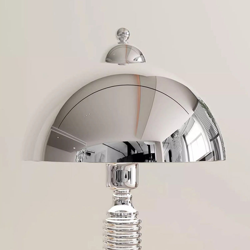 Round Pleated Iron Bedroom Table Lamp