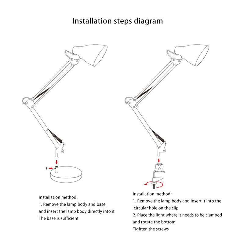 Foldable Bevel Round Iron Table Lamp