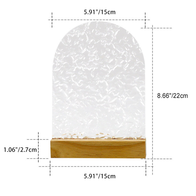 Water Ripple Wood Acrylic Table Lamp