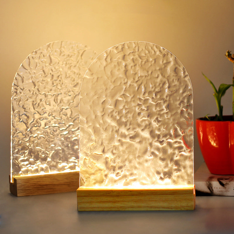 Water Ripple Wood Acrylic Table Lamp