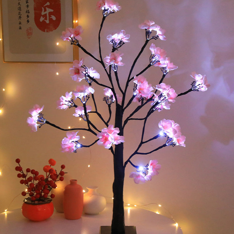Simulation Flower Tree Shape Table Lamp