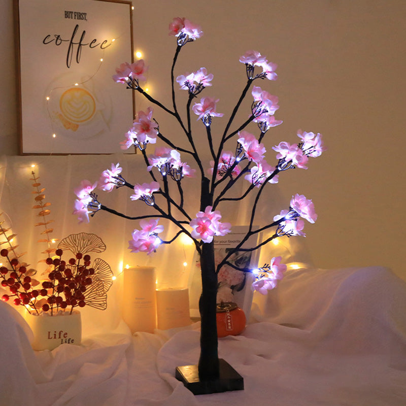 Simulation Flower Tree Shape Table Lamp