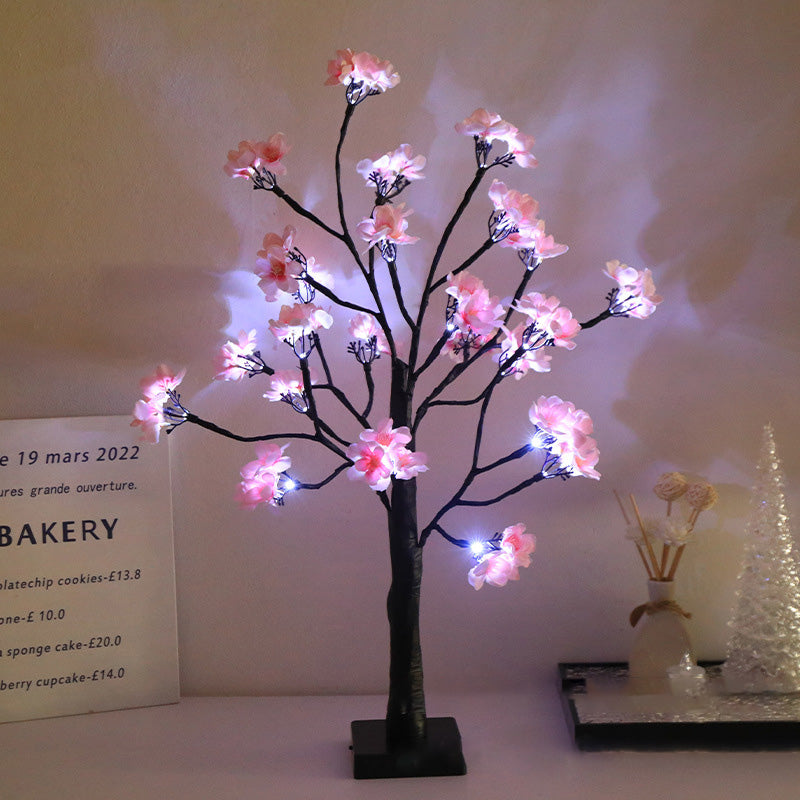 Simulation Flower Tree Shape Table Lamp