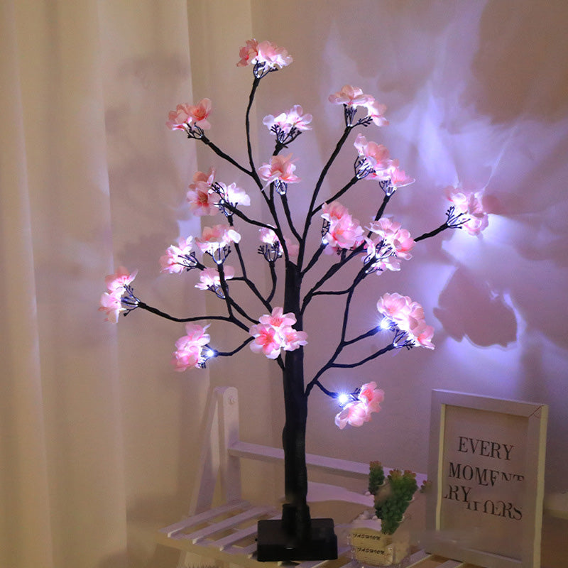 Simulation Flower Tree Shape Table Lamp