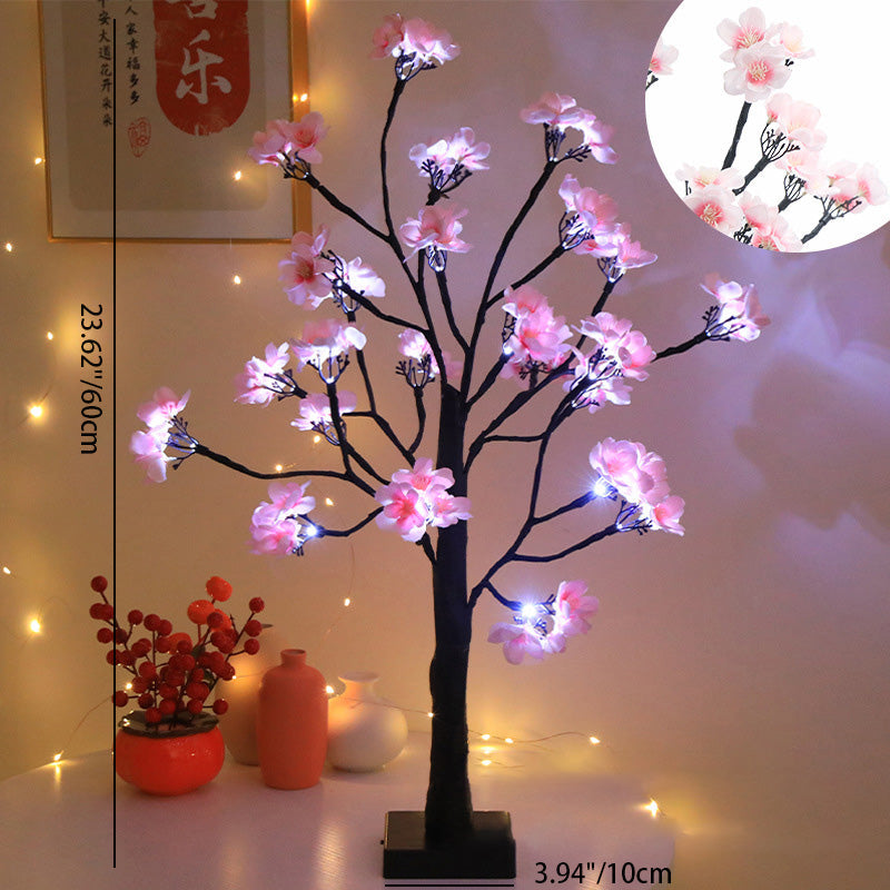 Simulation Flower Tree Shape Table Lamp
