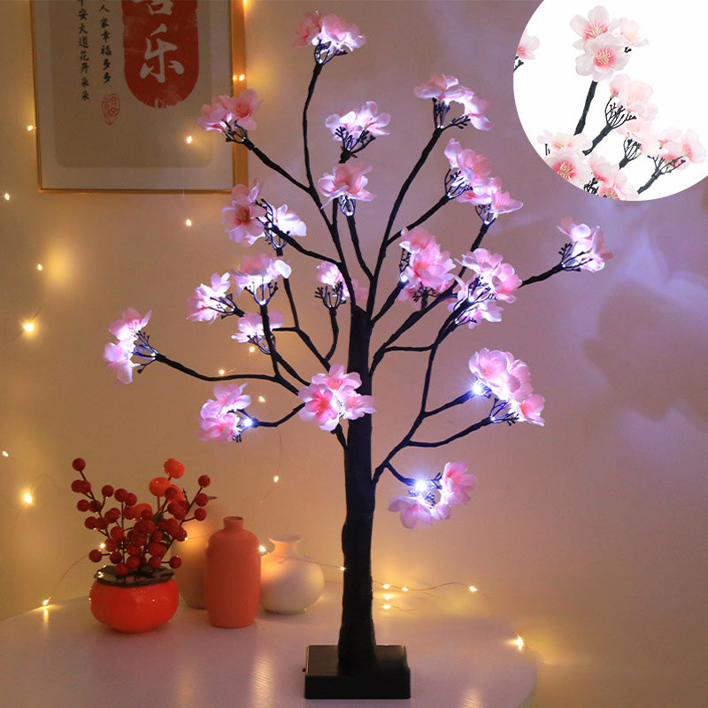 Simulation Flower Tree Shape Table Lamp
