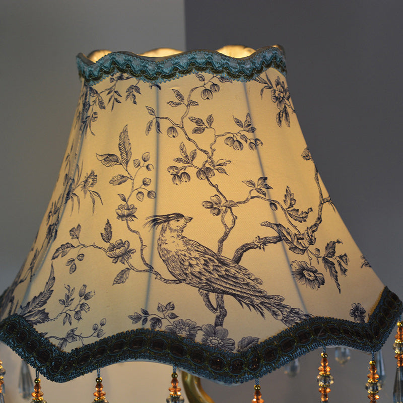 Root Bird Copper Fabric Table Lamp