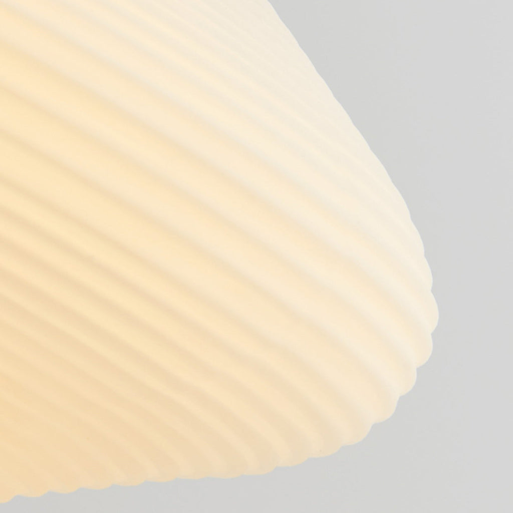 Oval Striped Glass Wood Wall Lamp