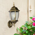 Hexagonal Cage Aluminum Frosted Outdoor Light