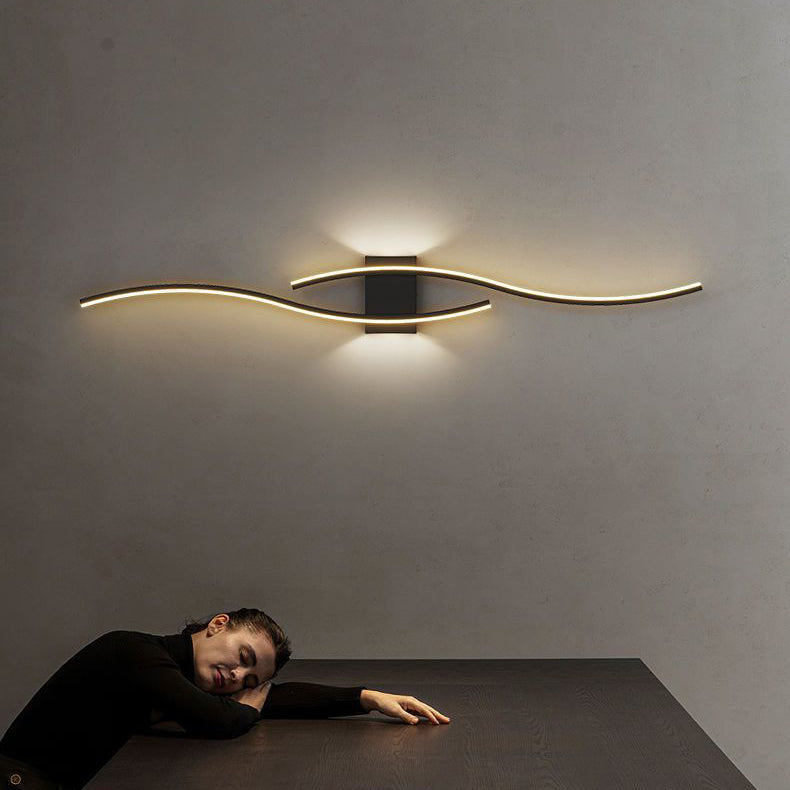 Geometric Long Strip Iron Wall Lamp