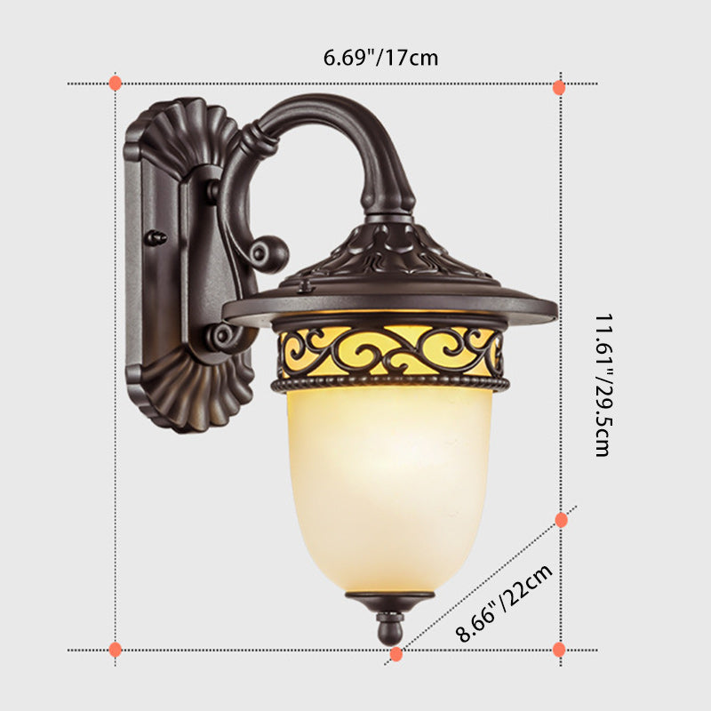 Clock Flower Branch Pattern Outdoor Light
