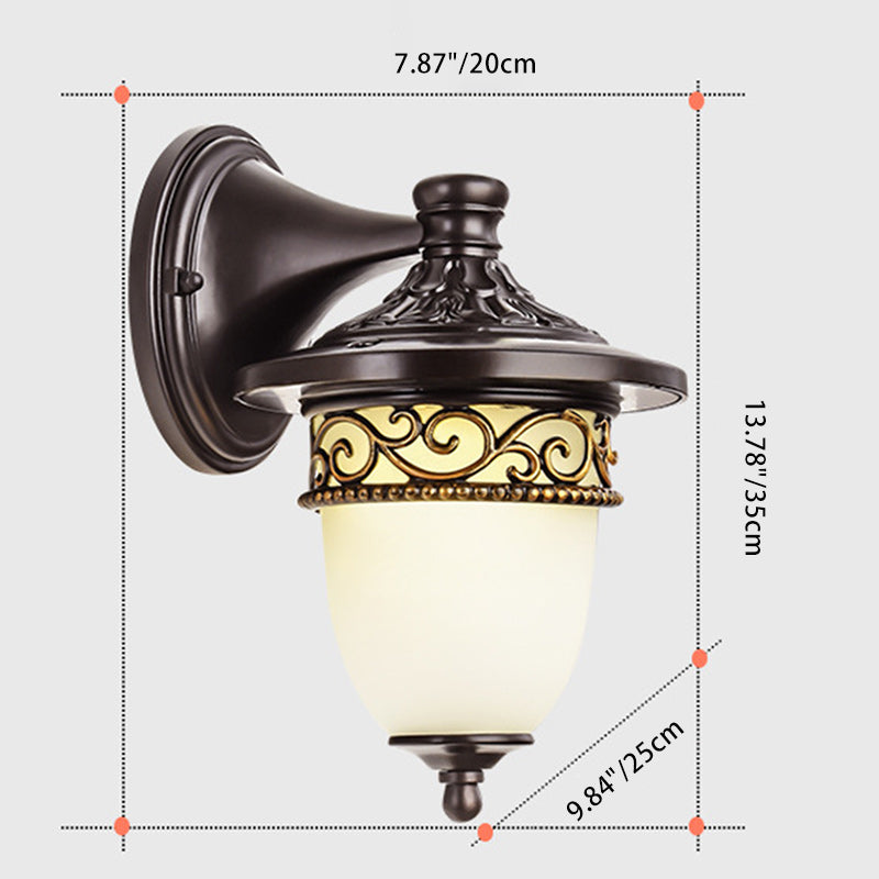 Clock Flower Branch Pattern Outdoor Light