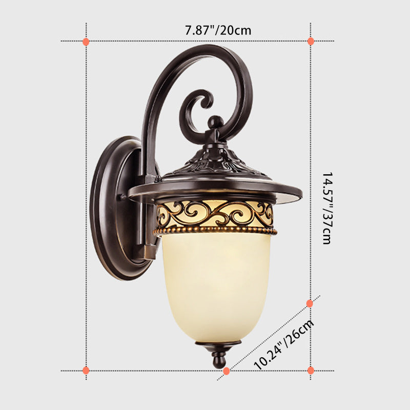 Clock Flower Branch Pattern Outdoor Light