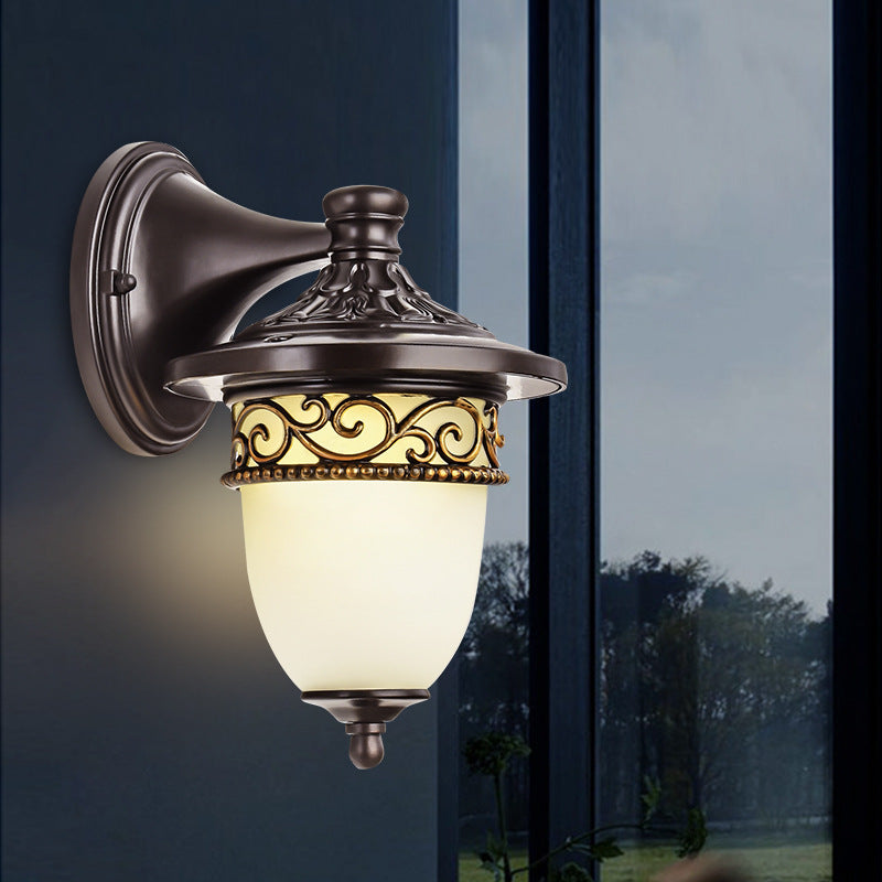 Clock Flower Branch Pattern Outdoor Light