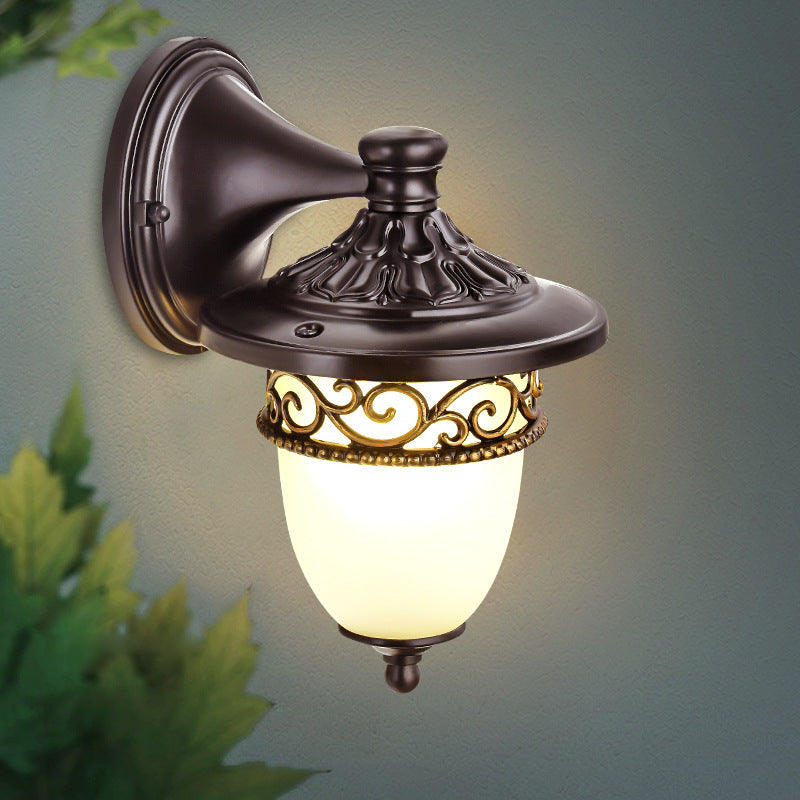 Clock Flower Branch Pattern Outdoor Light