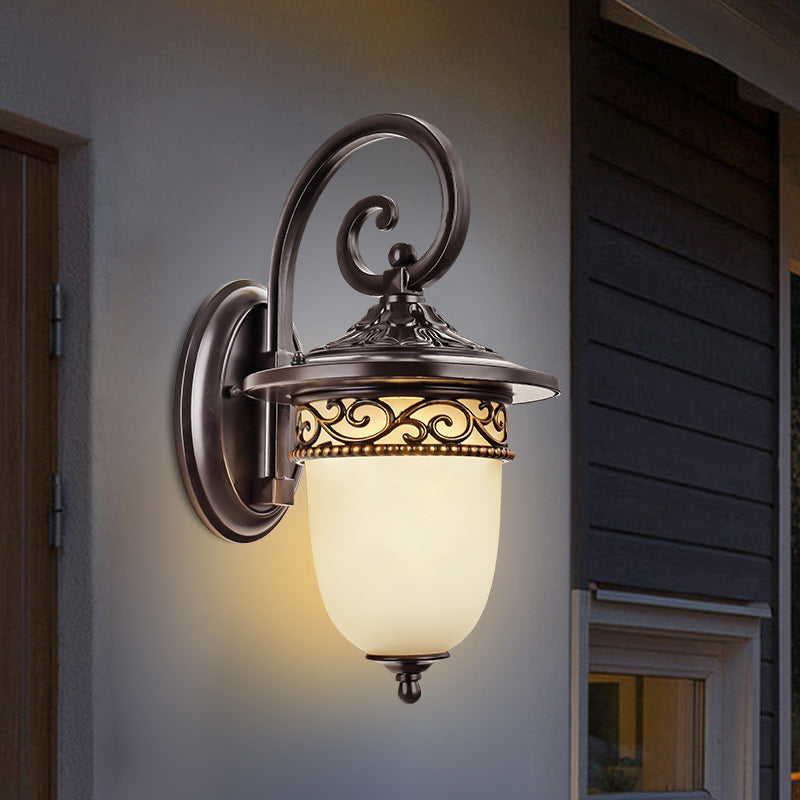 Clock Flower Branch Pattern Outdoor Light