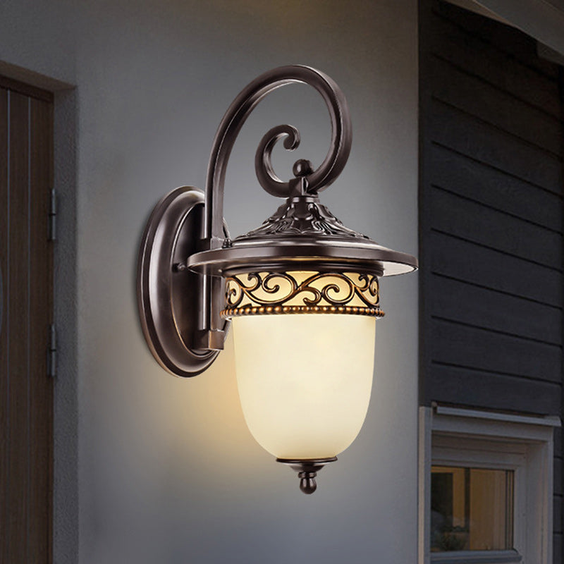 Clock Flower Branch Pattern Outdoor Light