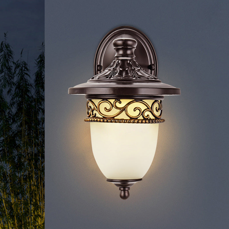Clock Flower Branch Pattern Outdoor Light