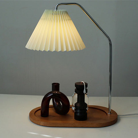 Umbrella Round Pleated Fabric Table Lamp