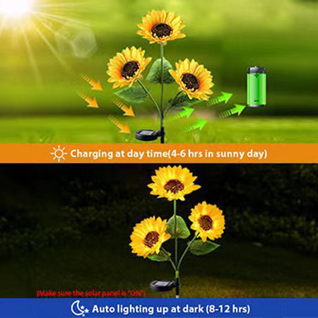 Artificial Flower Lawn Insert Outdoor Light