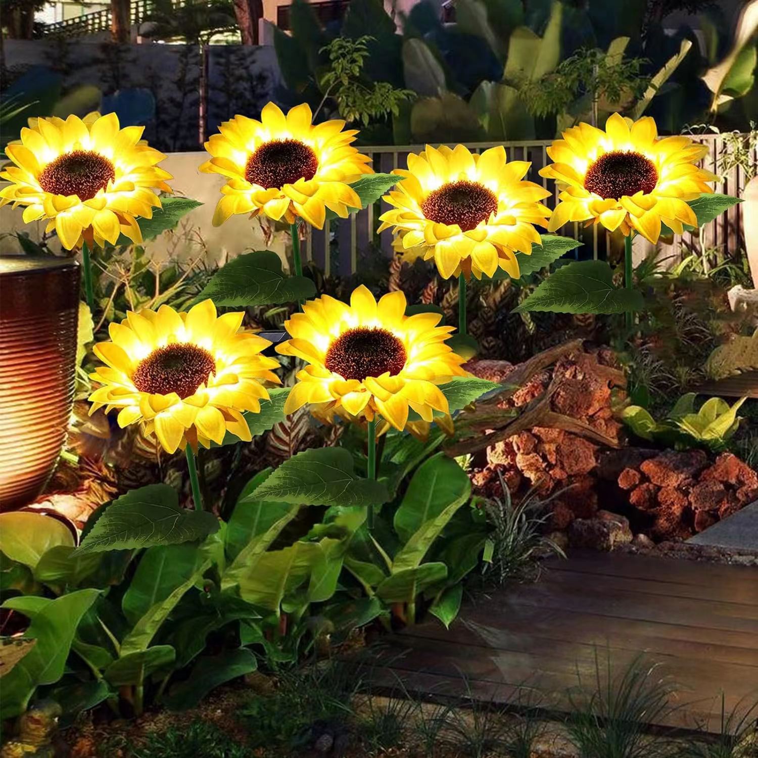 Artificial Flower Lawn Insert Outdoor Light
