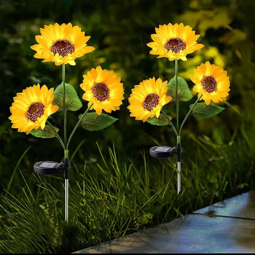 Artificial Flower Lawn Insert Outdoor Light