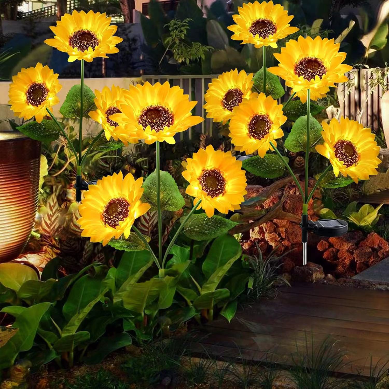 Artificial Flower Lawn Insert Outdoor Light