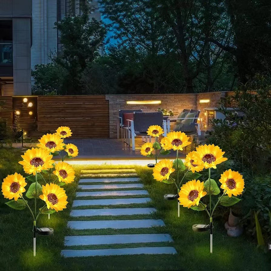Artificial Flower Lawn Insert Outdoor Light