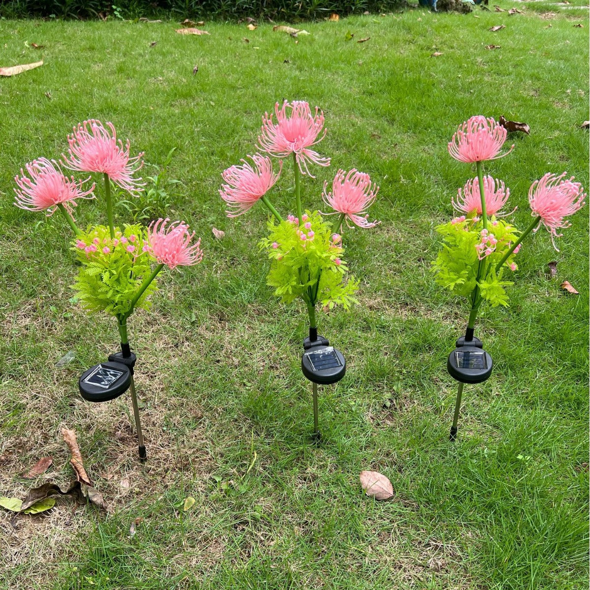 Artificial PVC Flower Lawn Outdoor Light