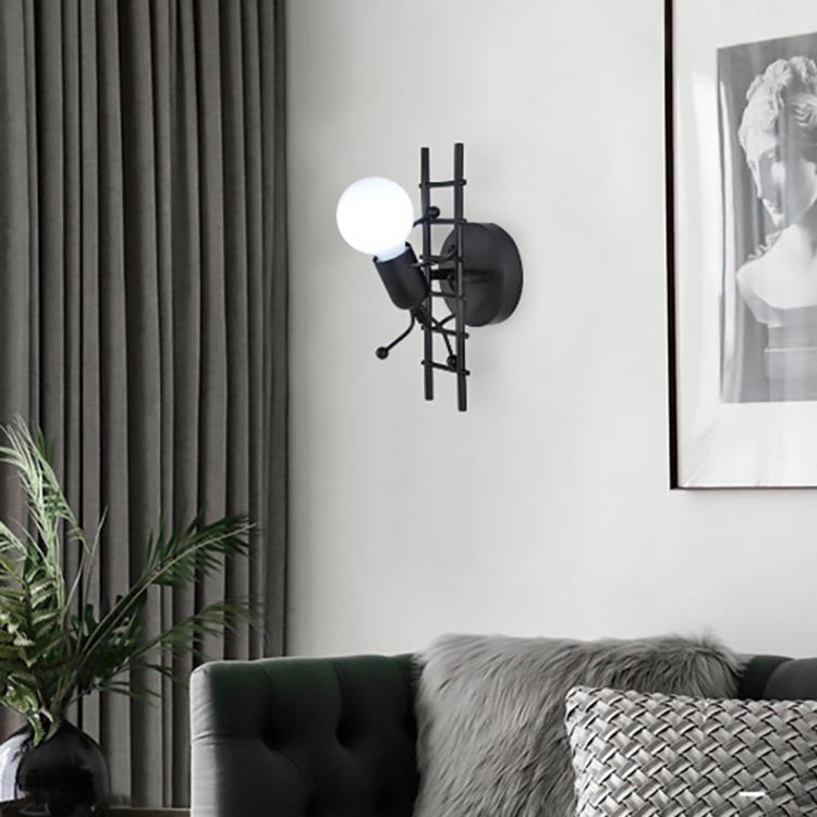 Humanoid Ladder Iron Living Wall Lamp