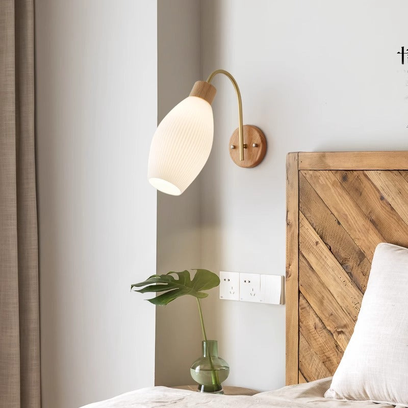Ball Stripe Acrylic Wood Wall Lamp