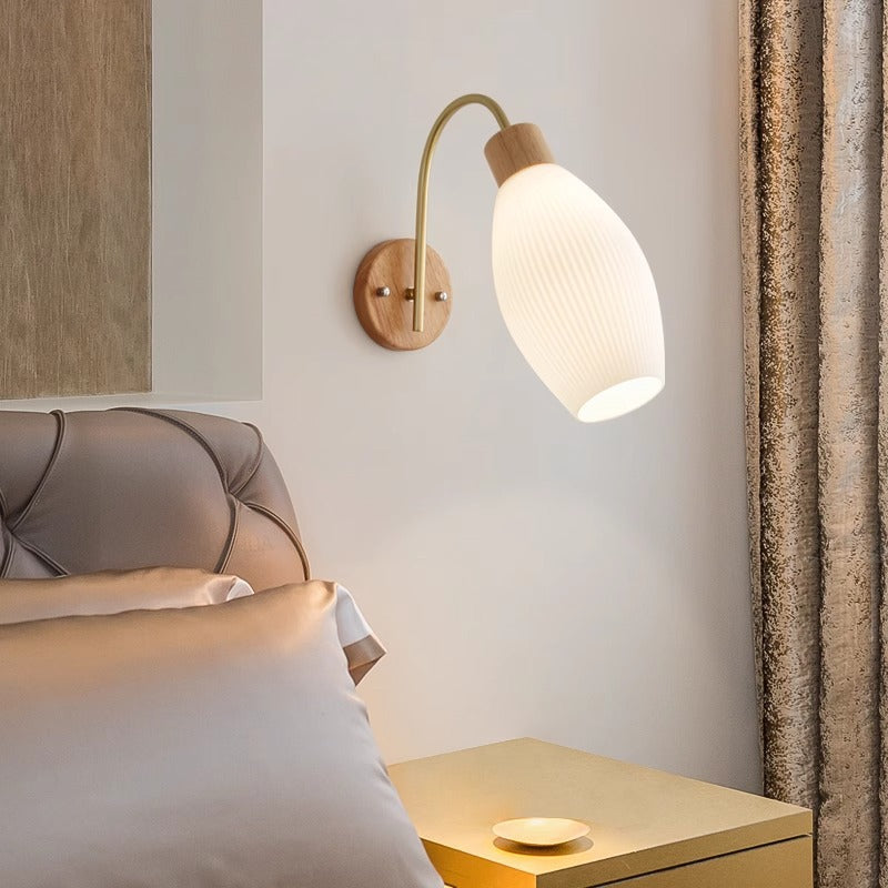 Ball Stripe Acrylic Wood Wall Lamp