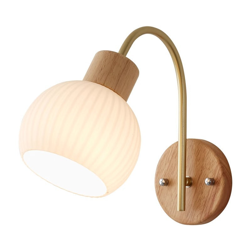 Ball Stripe Acrylic Wood Wall Lamp