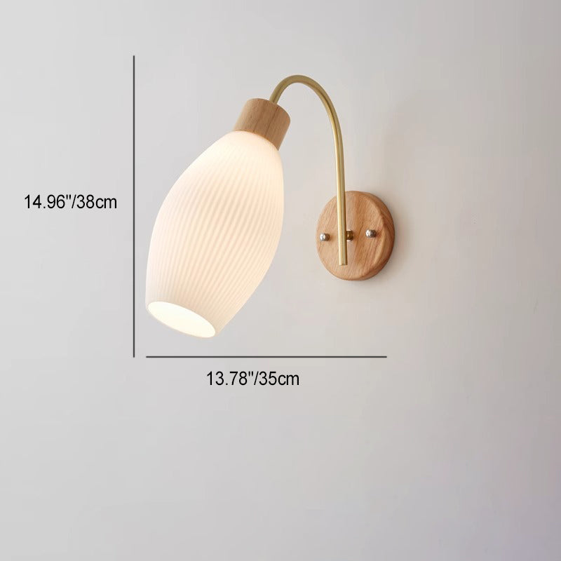 Ball Stripe Acrylic Wood Wall Lamp