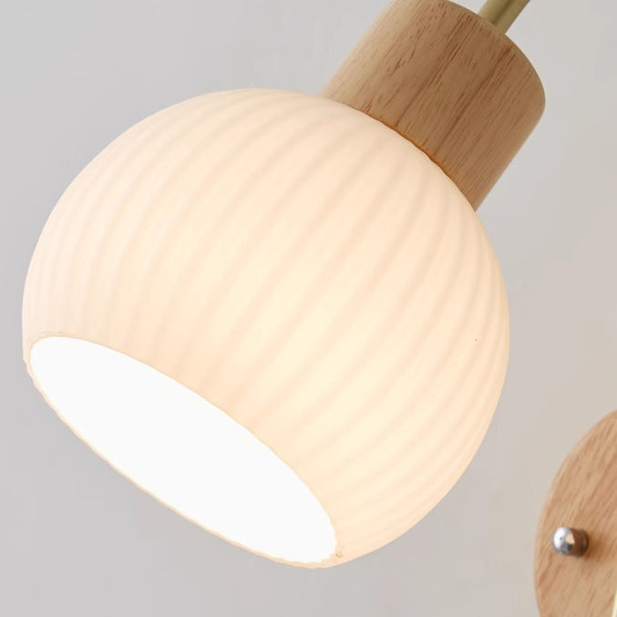 Ball Stripe Acrylic Wood Wall Lamp
