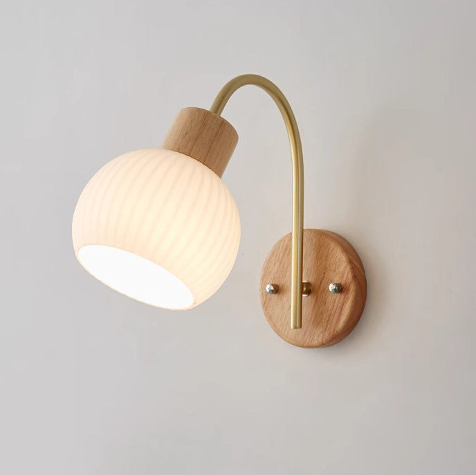 Ball Stripe Acrylic Wood Wall Lamp