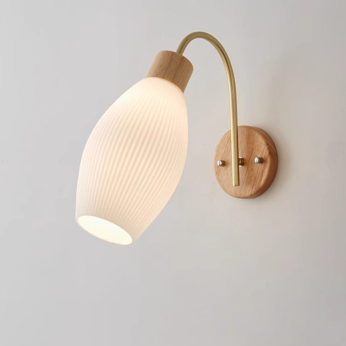 Ball Stripe Acrylic Wood Wall Lamp