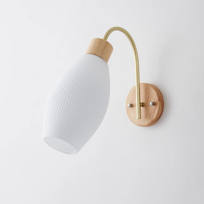 Ball Stripe Acrylic Wood Wall Lamp