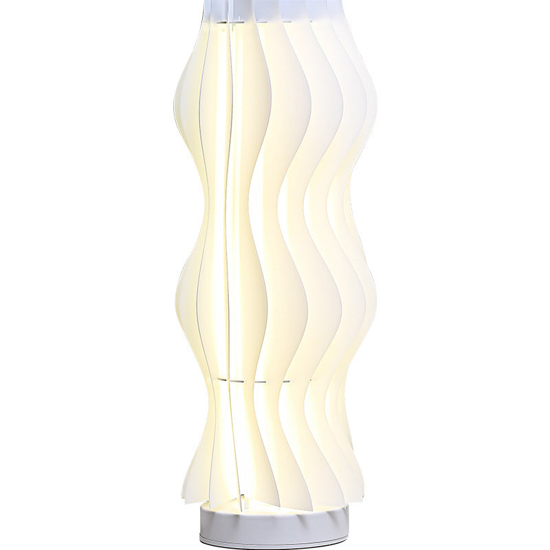 Decorative Pleated Hula Wave Table Lamp