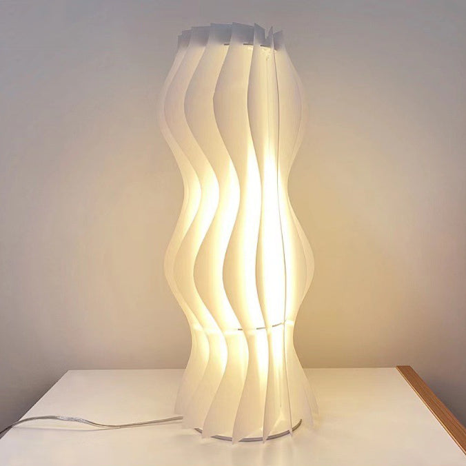 Decorative Pleated Hula Wave Table Lamp