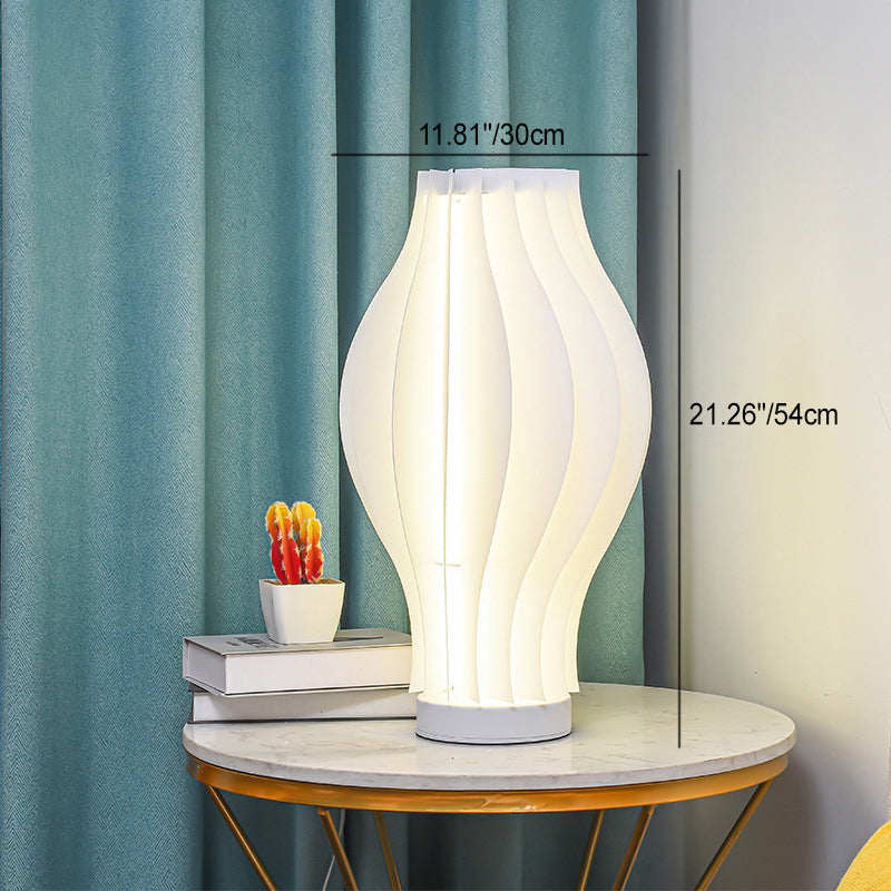 Decorative Pleated Hula Wave Table Lamp