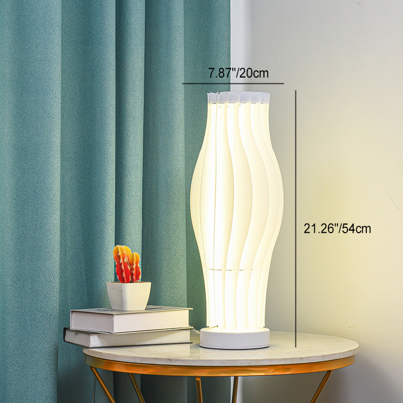Decorative Pleated Hula Wave Table Lamp