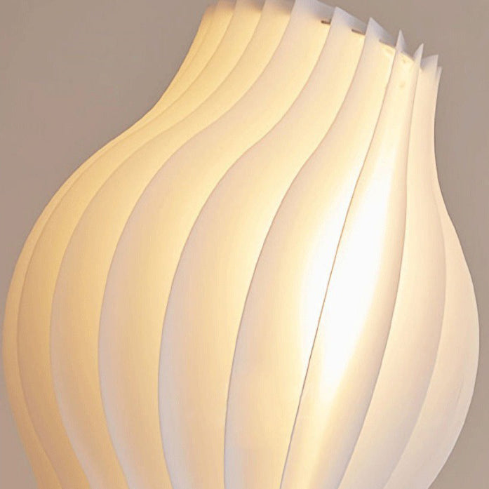 Decorative Pleated Hula Wave Table Lamp