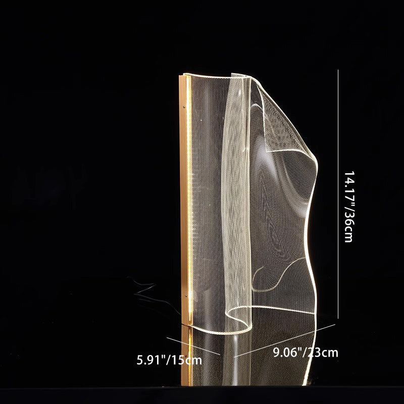 Irregular Transparent Aluminum Acrylic Table Lamp